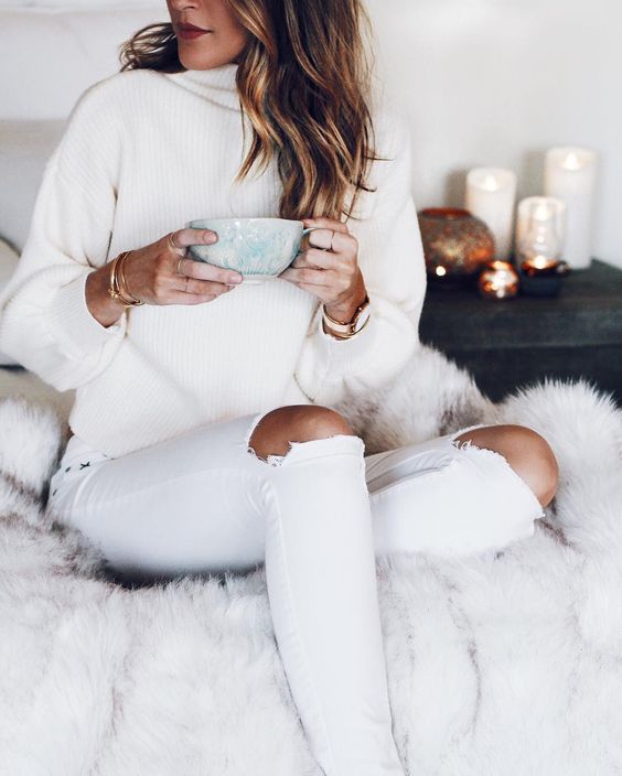 Chic Casual Winter White Outfit Ideas